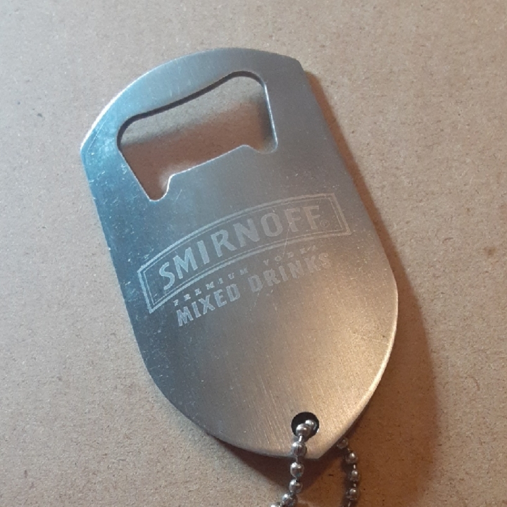 Smirnoff Premium Vodka Silver Bottle Opener